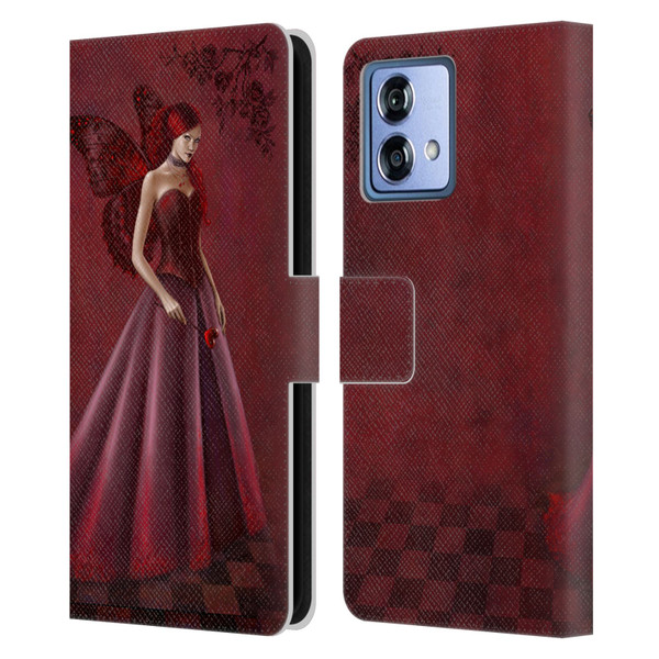 Rachel Anderson Fairies Queen Of Hearts Leather Book Wallet Case Cover For Motorola Moto G84 5G