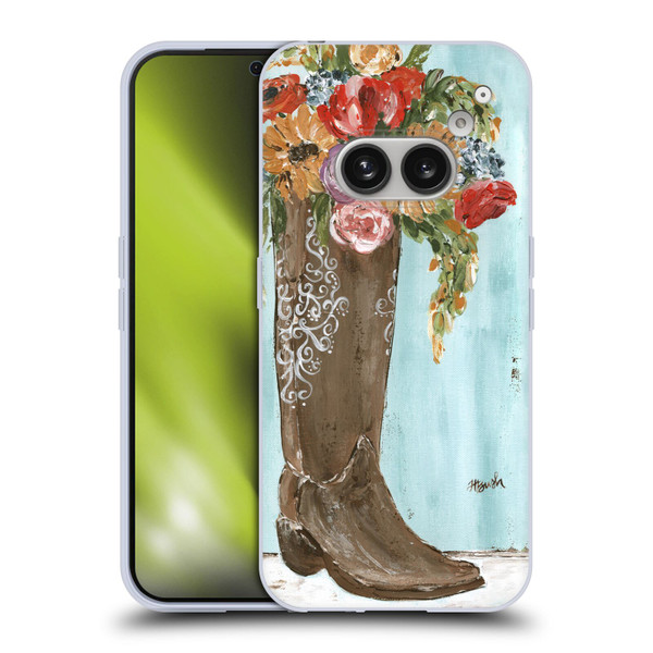 Haley Bush Floral Painting Boot Soft Gel Case for Nothing Phone (2a)