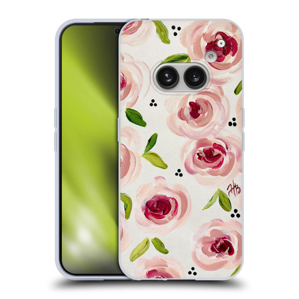 Haley Bush Floral Painting Pink Pattern Soft Gel Case for Nothing Phone (2a)