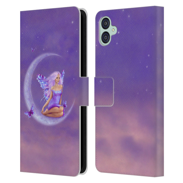 Rachel Anderson Pixies Lavender Moon Leather Book Wallet Case Cover For Samsung Galaxy M04 5G / A04e