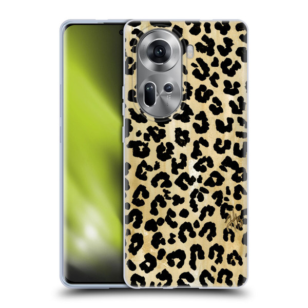 Haley Bush Pattern Painting Leopard Print Soft Gel Case for OPPO Reno11