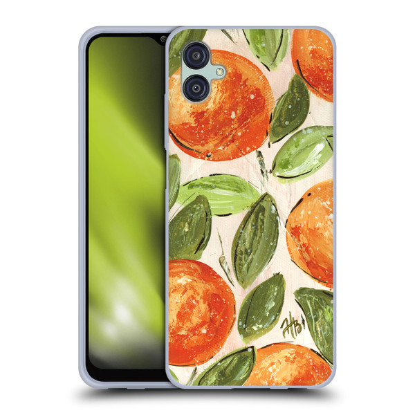 Haley Bush Pattern Painting Orange Splash Soft Gel Case for Samsung Galaxy M04 5G / A04e