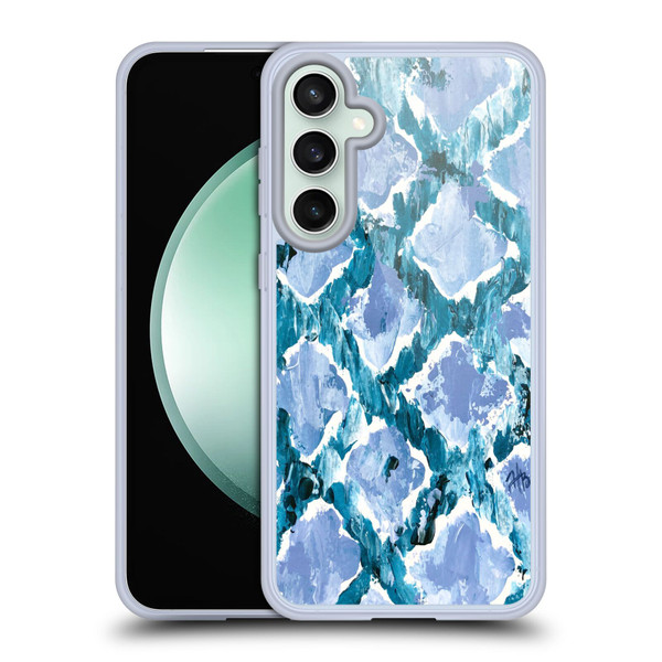 Haley Bush Pattern Painting Blue Diamond Soft Gel Case for Samsung Galaxy S23 FE 5G