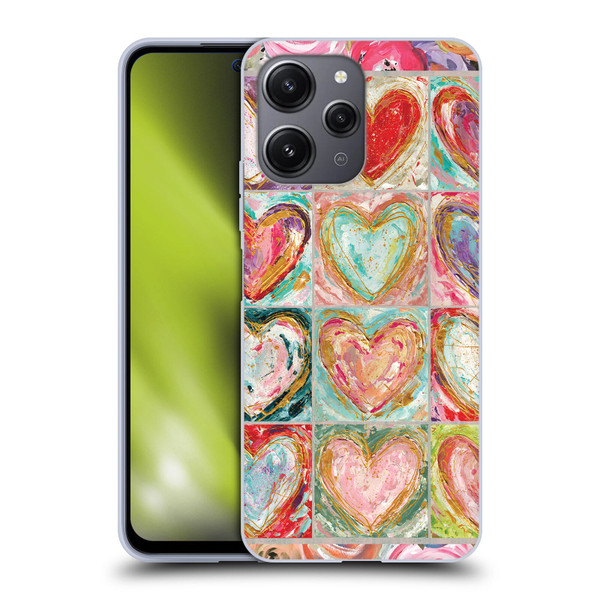 Haley Bush Pattern Painting Hearts Soft Gel Case for Xiaomi Redmi 12