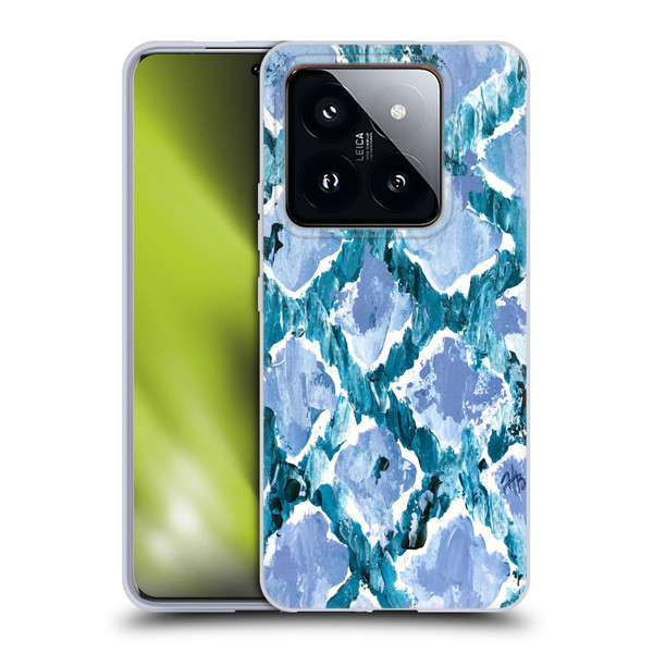 Haley Bush Pattern Painting Blue Diamond Soft Gel Case for Xiaomi 14 Pro