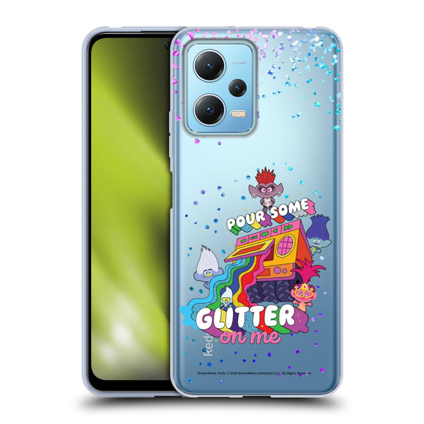 Trolls World Tour Key Art Glitter Print Soft Gel Case for Xiaomi Redmi Note 12 5G