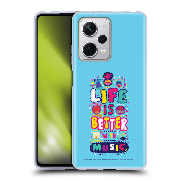 Trolls World Tour Key Art Quote Soft Gel Case for Xiaomi Redmi Note 12 Pro+ 5G