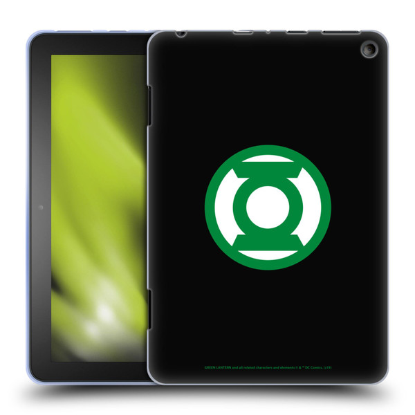 Green Lantern DC Comics Logos Black Soft Gel Case for Amazon Fire HD 8/Fire HD 8 Plus 2020