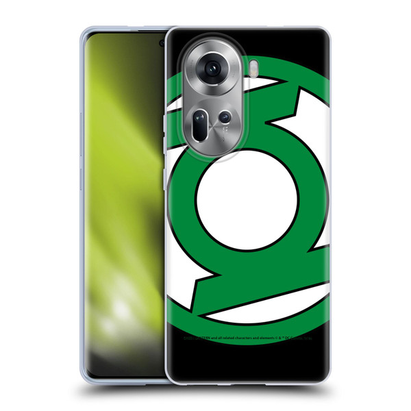 Green Lantern DC Comics Logos Oversized Soft Gel Case for OPPO Reno11