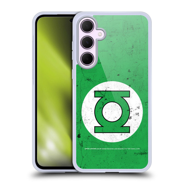 Green Lantern DC Comics Logos Classic Distressed Look Soft Gel Case for Samsung Galaxy A35 5G