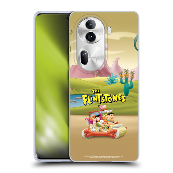 The Flintstones Characters Stone Car Soft Gel Case for OPPO Reno11 Pro