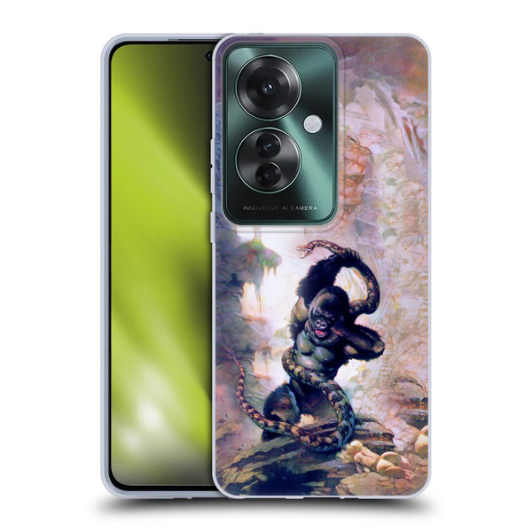 Frank Frazetta Fantasy Gorilla With Snake Soft Gel Case for OPPO Reno11 F 5G / F25 Pro 5G