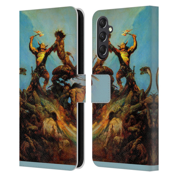 Frank Frazetta Fantasy Indomitable Leather Book Wallet Case Cover For Samsung Galaxy A24 4G / M34 5G