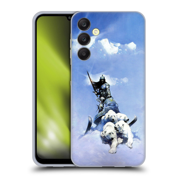 Frank Frazetta Fantasy Silver Warrior Soft Gel Case for Samsung Galaxy A25 5G