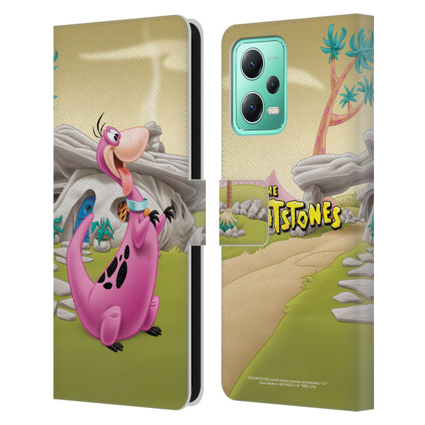 The Flintstones Characters Dino Leather Book Wallet Case Cover For Xiaomi Redmi Note 12 5G