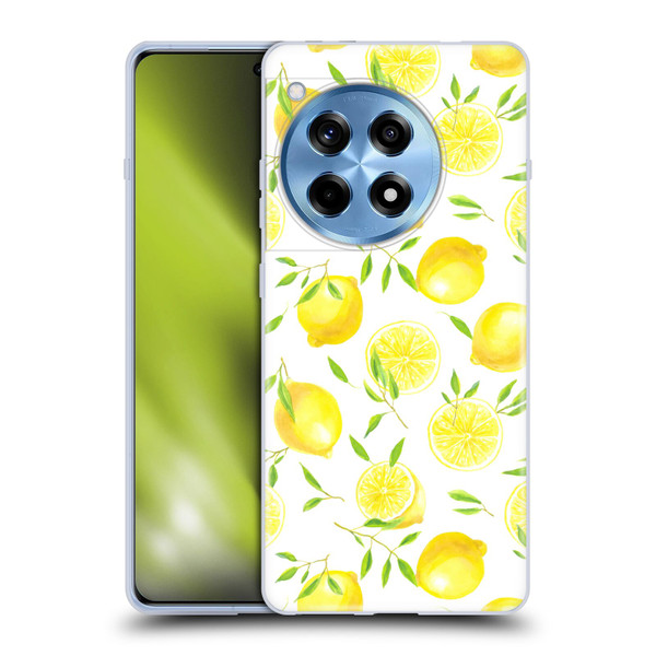 Katerina Kirilova Fruits & Foliage Patterns Lemons Soft Gel Case for OnePlus 12R