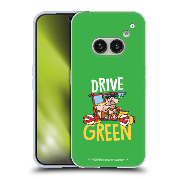 The Flintstones Graphics Drive Green Soft Gel Case for Nothing Phone (2a)