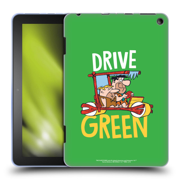 The Flintstones Graphics Drive Green Soft Gel Case for Amazon Fire HD 8/Fire HD 8 Plus 2020