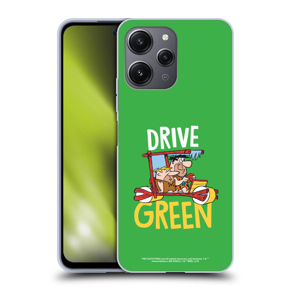The Flintstones Graphics Drive Green Soft Gel Case for Xiaomi Redmi 12