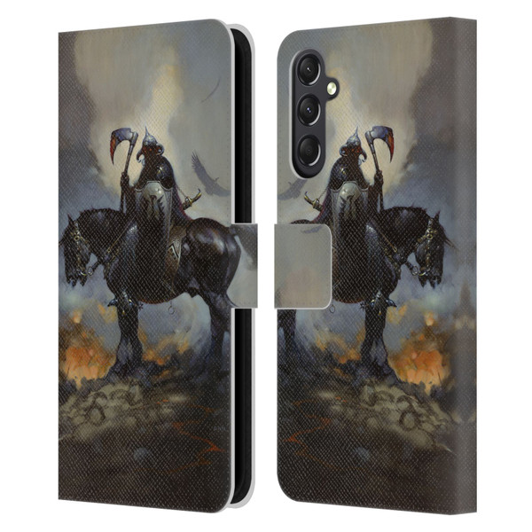 Frank Frazetta Medieval Fantasy Death Dealer Leather Book Wallet Case Cover For Samsung Galaxy A24 4G / M34 5G