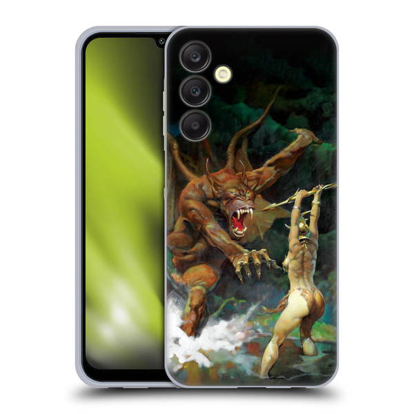 Frank Frazetta Medieval Fantasy Girl and the Beast Soft Gel Case for Samsung Galaxy A25 5G