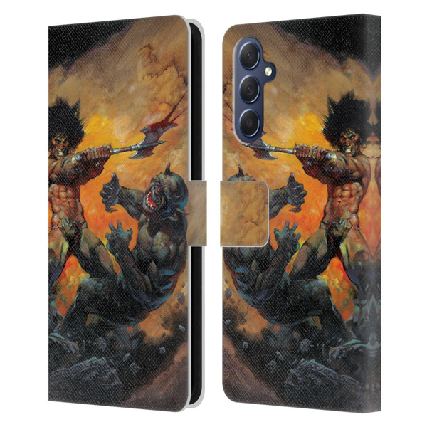 Frank Frazetta Medieval Fantasy Viking Slayer Leather Book Wallet Case Cover For Samsung Galaxy M54 5G