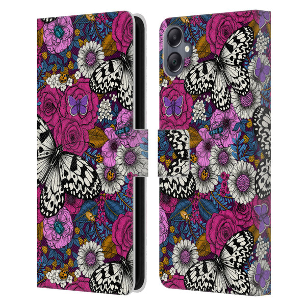 Katerina Kirilova Floral Patterns Colorful Garden Leather Book Wallet Case Cover For Samsung Galaxy A05