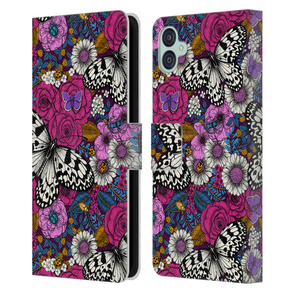 Katerina Kirilova Floral Patterns Colorful Garden Leather Book Wallet Case Cover For Samsung Galaxy M04 5G / A04e