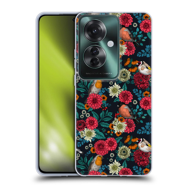 Katerina Kirilova Graphics Garden Birds Soft Gel Case for OPPO Reno11 F 5G / F25 Pro 5G