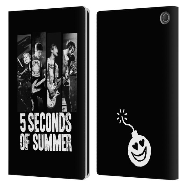 5 Seconds of Summer Posters Strips Leather Book Wallet Case Cover For Amazon Fire Max 11 2023