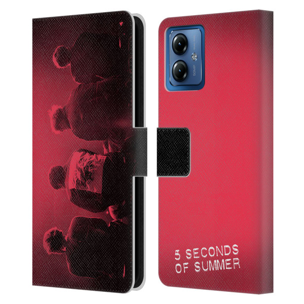 5 Seconds of Summer Posters Colour Washed Leather Book Wallet Case Cover For Motorola Moto G14