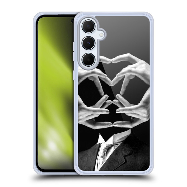 LouiJoverArt Black And White Mr Handy Man Soft Gel Case for Samsung Galaxy A55 5G