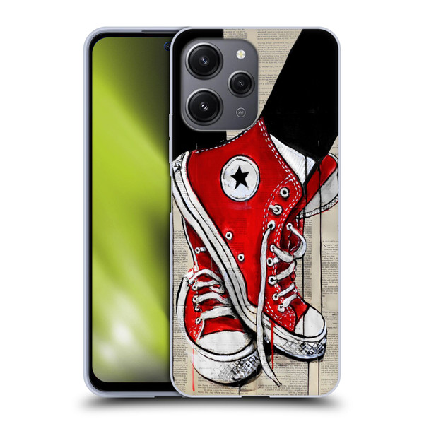 LouiJoverArt Red Ink Shoes Soft Gel Case for Xiaomi Redmi 12