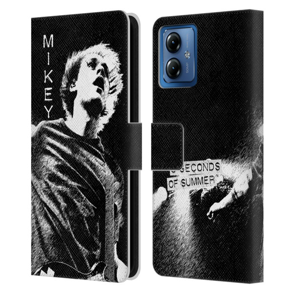 5 Seconds of Summer Solos BW Mikey Leather Book Wallet Case Cover For Motorola Moto G14