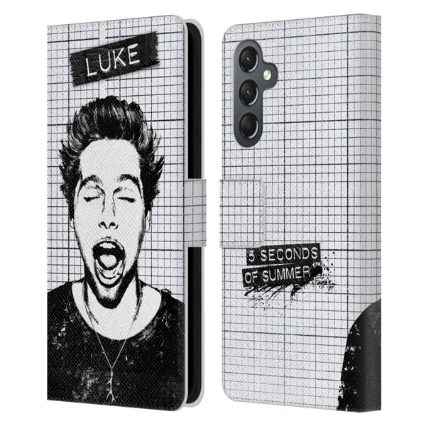 5 Seconds of Summer Solos Grained Luke Leather Book Wallet Case Cover For Samsung Galaxy A25 5G