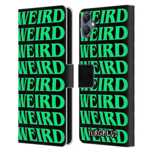 Yungblud Graphics Weird! Text Leather Book Wallet Case Cover For Samsung Galaxy A05