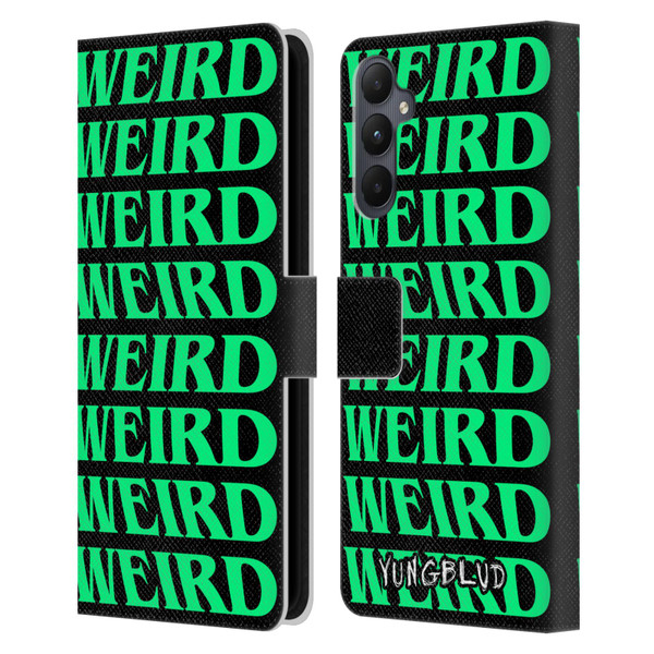 Yungblud Graphics Weird! Text Leather Book Wallet Case Cover For Samsung Galaxy A05s