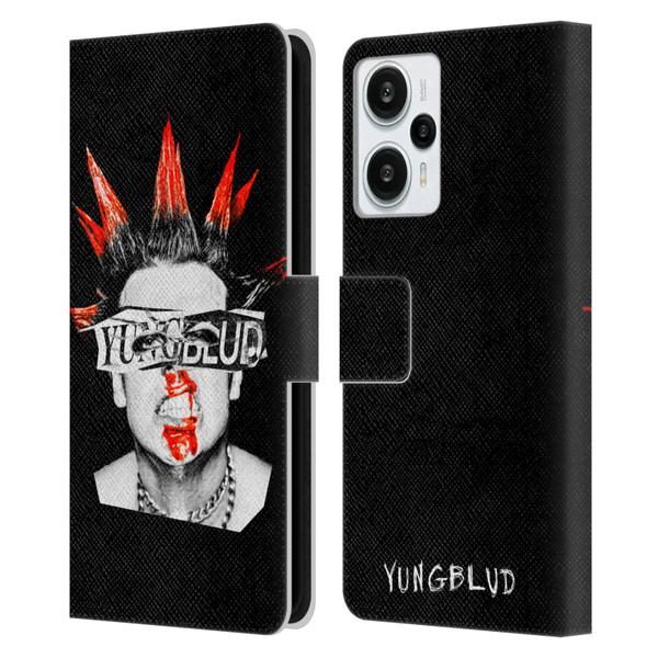 Yungblud Graphics Face Leather Book Wallet Case Cover For Xiaomi Redmi Note 12T