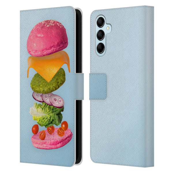 Pepino De Mar Foods Burger 2 Leather Book Wallet Case Cover For Samsung Galaxy M14 5G