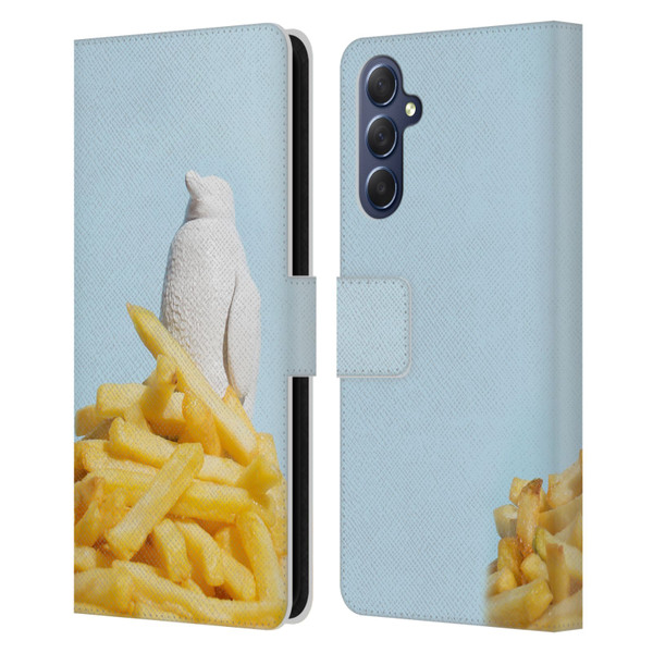 Pepino De Mar Foods Fries Leather Book Wallet Case Cover For Samsung Galaxy M54 5G