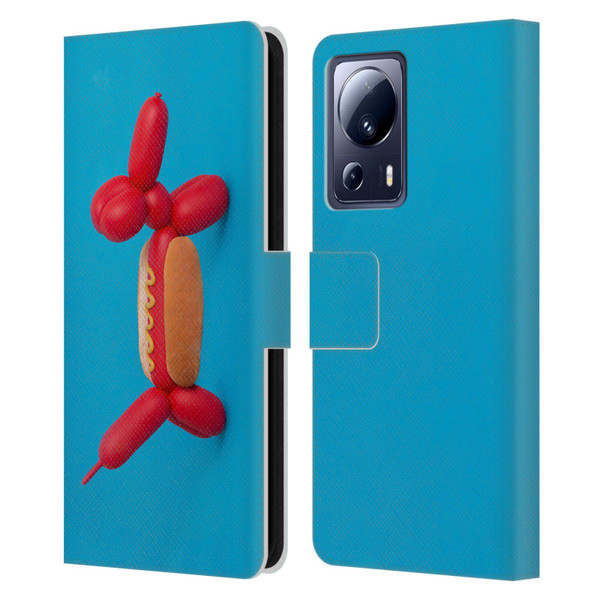 Pepino De Mar Foods Hotdog Leather Book Wallet Case Cover For Xiaomi 13 Lite 5G