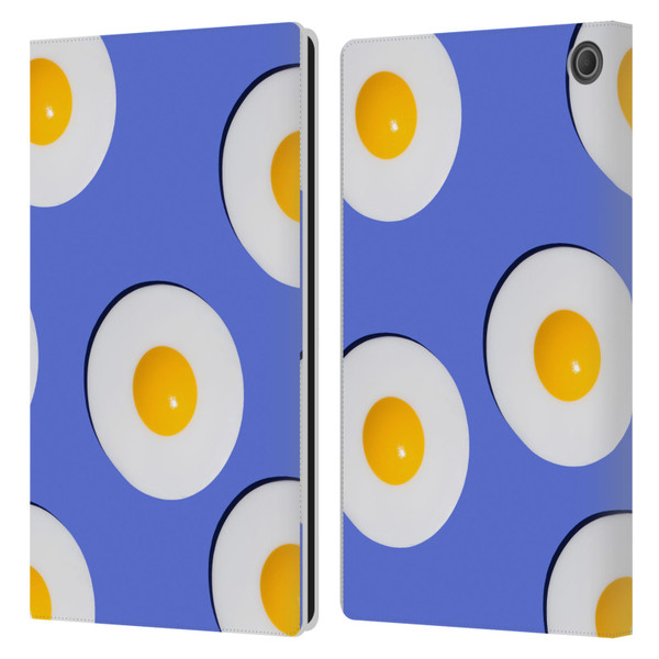 Pepino De Mar Patterns 2 Egg Leather Book Wallet Case Cover For Amazon Fire Max 11 2023