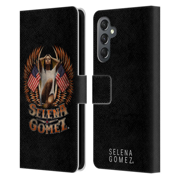 Selena Gomez Revival Biker Fashion Leather Book Wallet Case Cover For Samsung Galaxy A25 5G