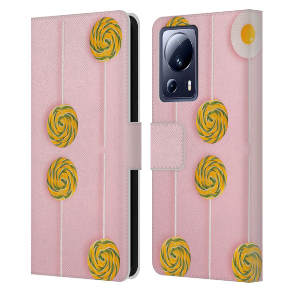 Pepino De Mar Patterns 2 Lollipop Leather Book Wallet Case Cover For Xiaomi 13 Lite 5G