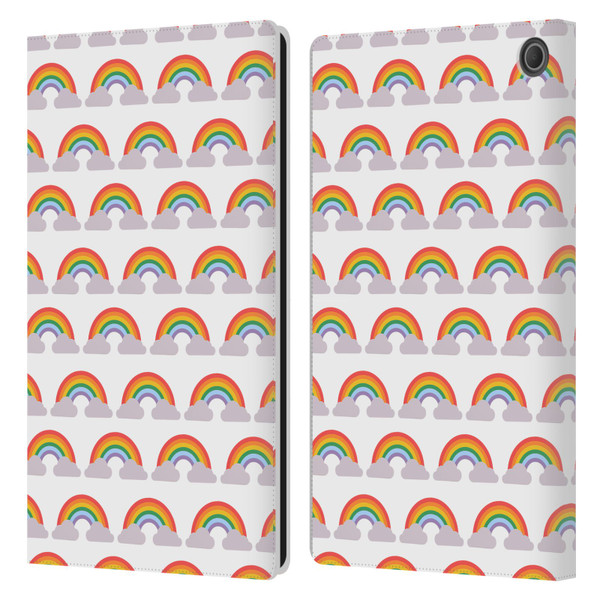 Pepino De Mar Rainbow Pattern Leather Book Wallet Case Cover For Amazon Fire Max 11 2023
