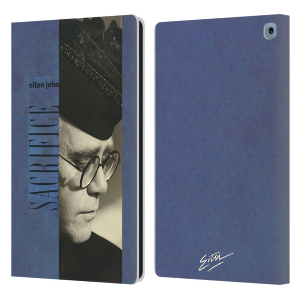 Elton John Artwork Sacrifice Single Leather Book Wallet Case Cover For Amazon Fire HD 10 / Plus 2021