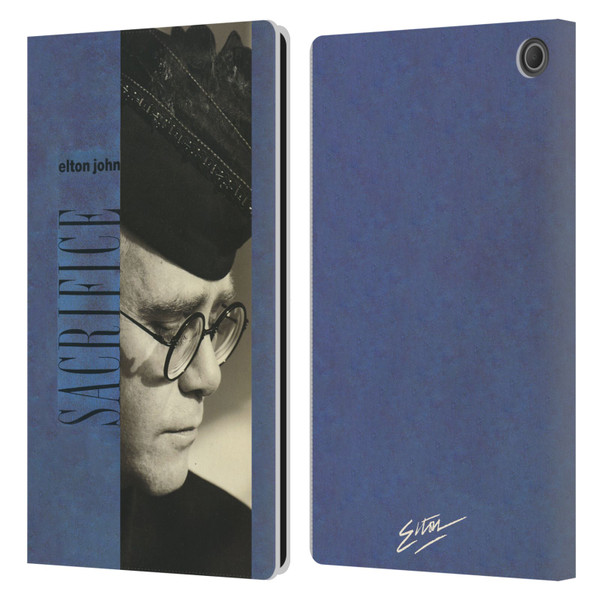 Elton John Artwork Sacrifice Single Leather Book Wallet Case Cover For Amazon Fire Max 11 2023