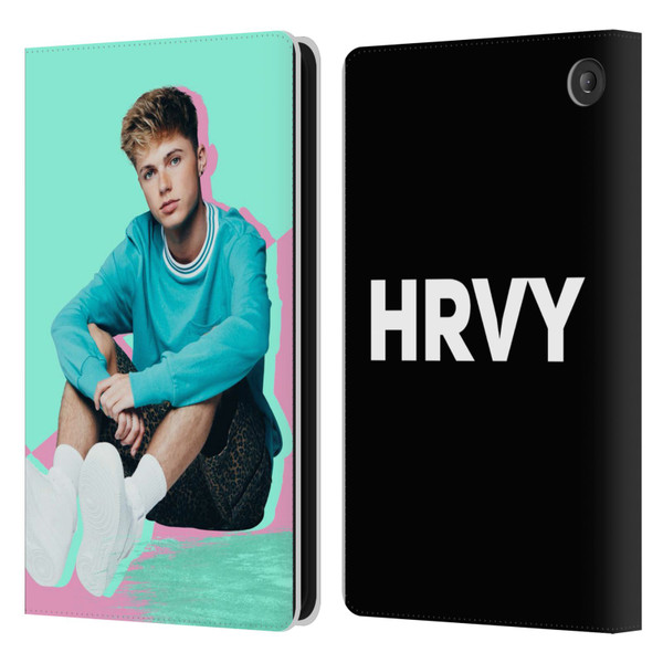 HRVY Graphics Calendar Leather Book Wallet Case Cover For Amazon Fire 7 2022