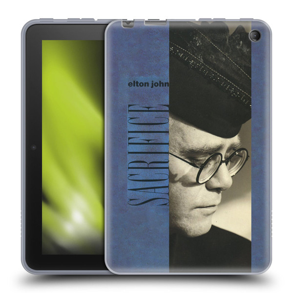 Elton John Artwork Sacrifice Single Soft Gel Case for Amazon Fire 7 2022