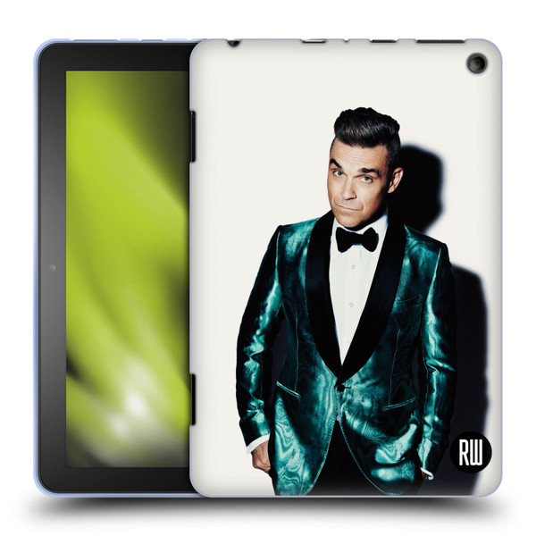 Robbie Williams Calendar White Background Soft Gel Case for Amazon Fire HD 8/Fire HD 8 Plus 2020